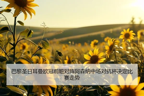 巴黎圣日耳曼欧冠前瞻对阵阿森纳中场对抗将决定比赛走势